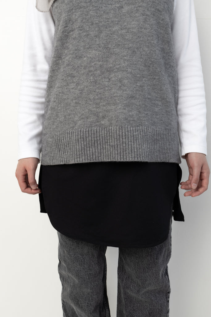 sporty fake shirt extender tennis skirt with pockets