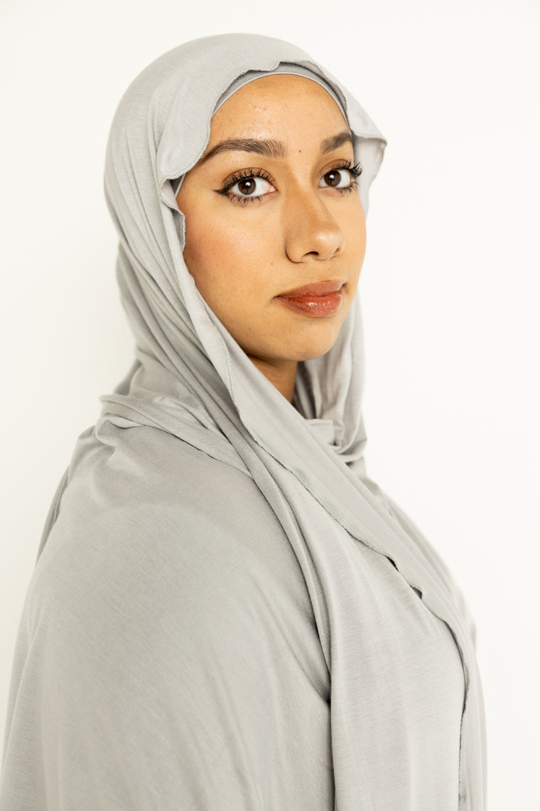 Jersey Hijab - Slate Silver