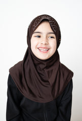 slip on baby girl hijab with jewels