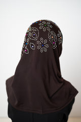 slip on baby girl hijab with jewels