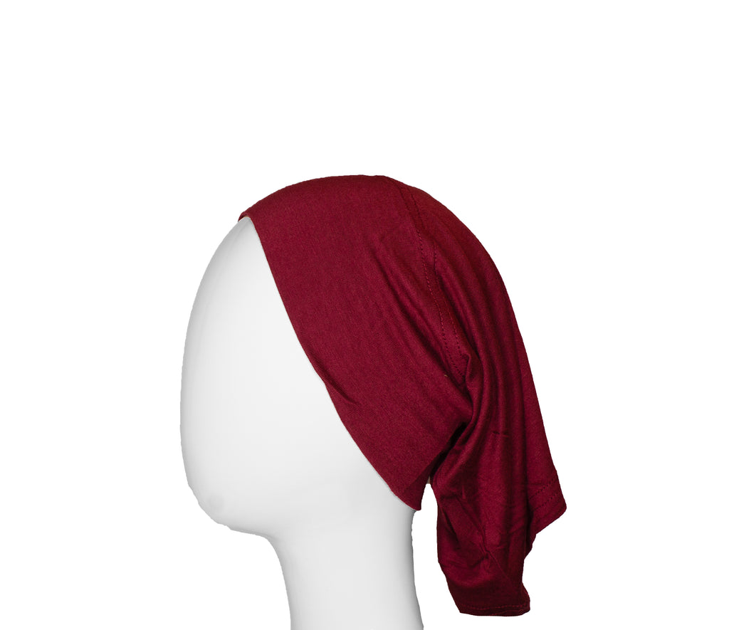maroon under scarf tube cap for hijab