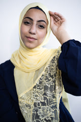 Modal Lace Hijab - Honey Yellow