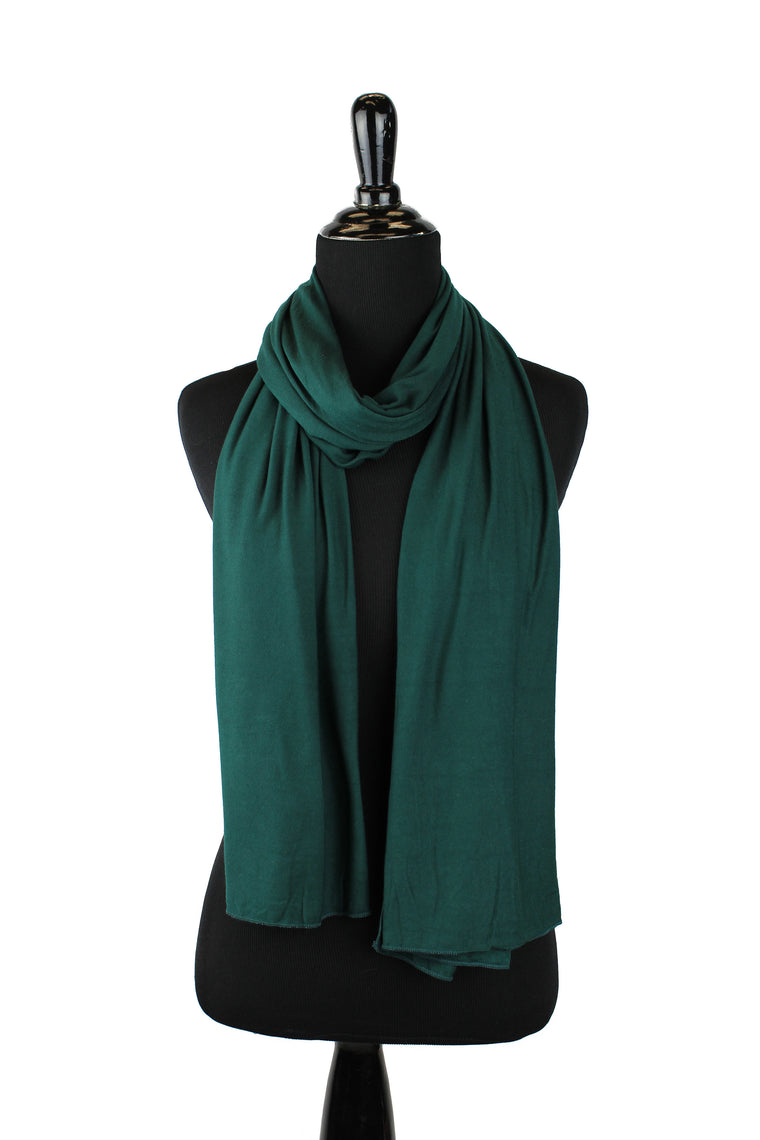 jersey hijab in dark forest green