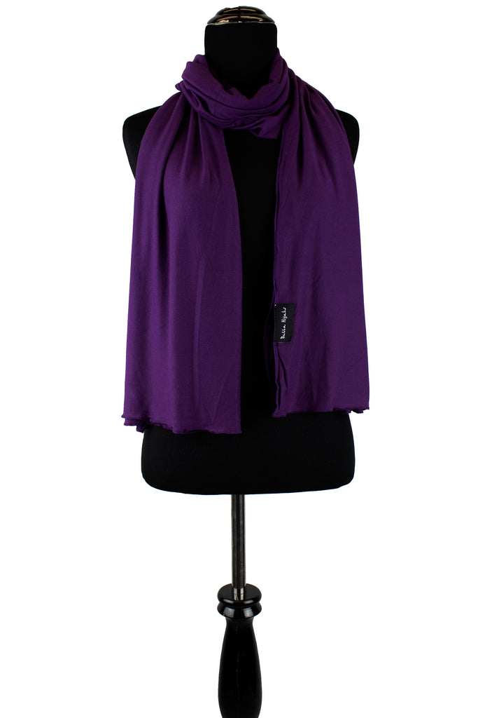 jersey hijab in plum dark purple