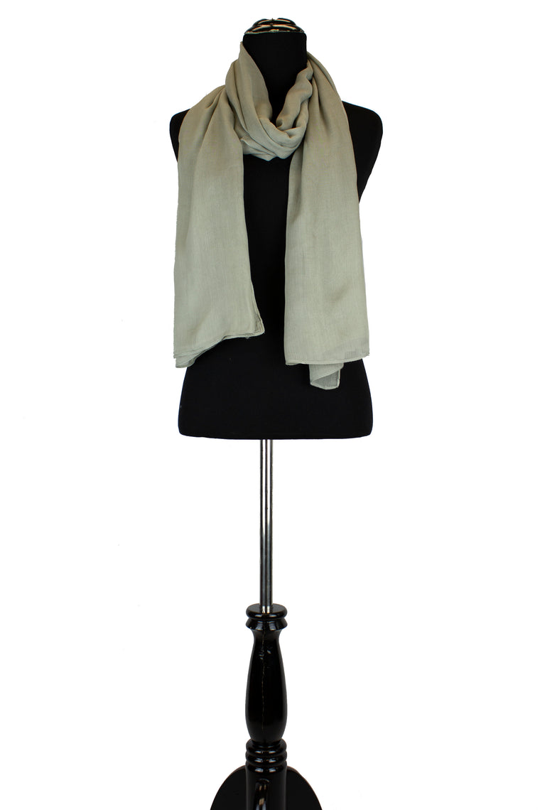 solid silver hijab made with modal fabric