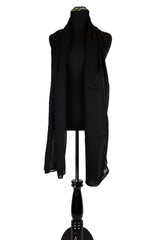 solid black hijab made with modal fabric