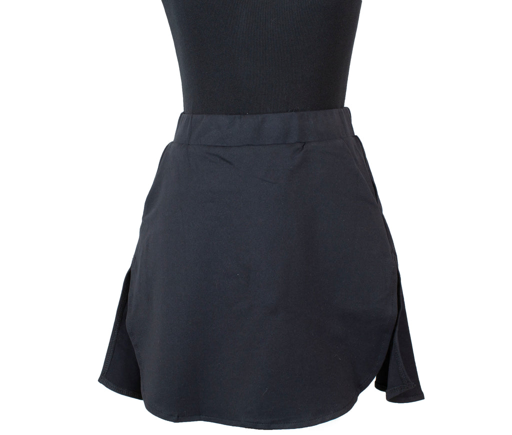 sporty fake shirt extender tennis skirt with pockets