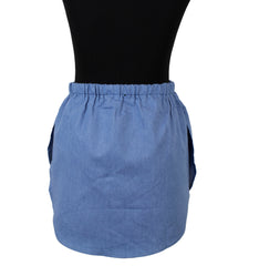 denim half shirt extension button down