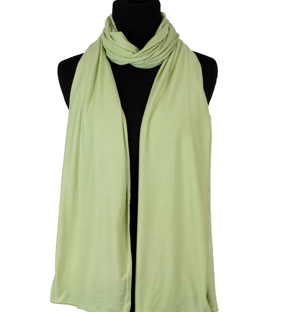 lime cream light green jersey hijab
