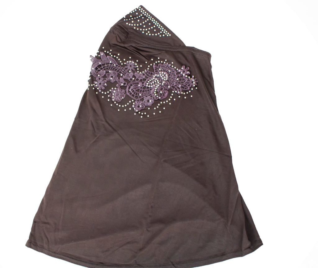 slip on baby girl hijab with jewels