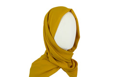 mustard chiffon hijab