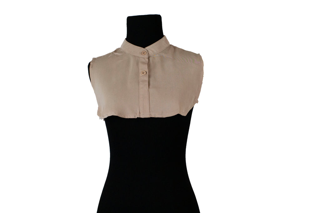 tan fake collar with buttons