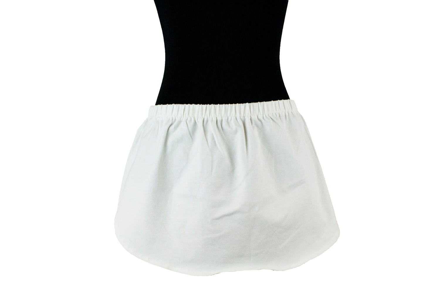 white shirt extender in jersey material