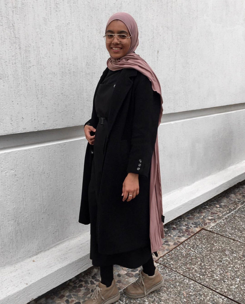 jersey hijab in mocha brown
