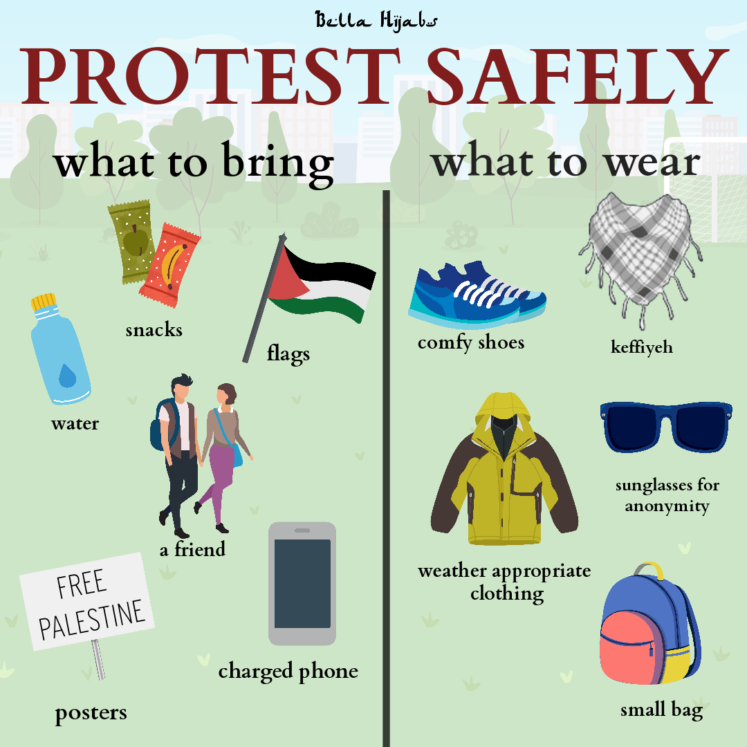 Protesting Safely for Palestine: What to Wear and Bring