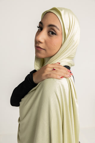 Jersey Hijab + Matching Ninja Lime Cream
