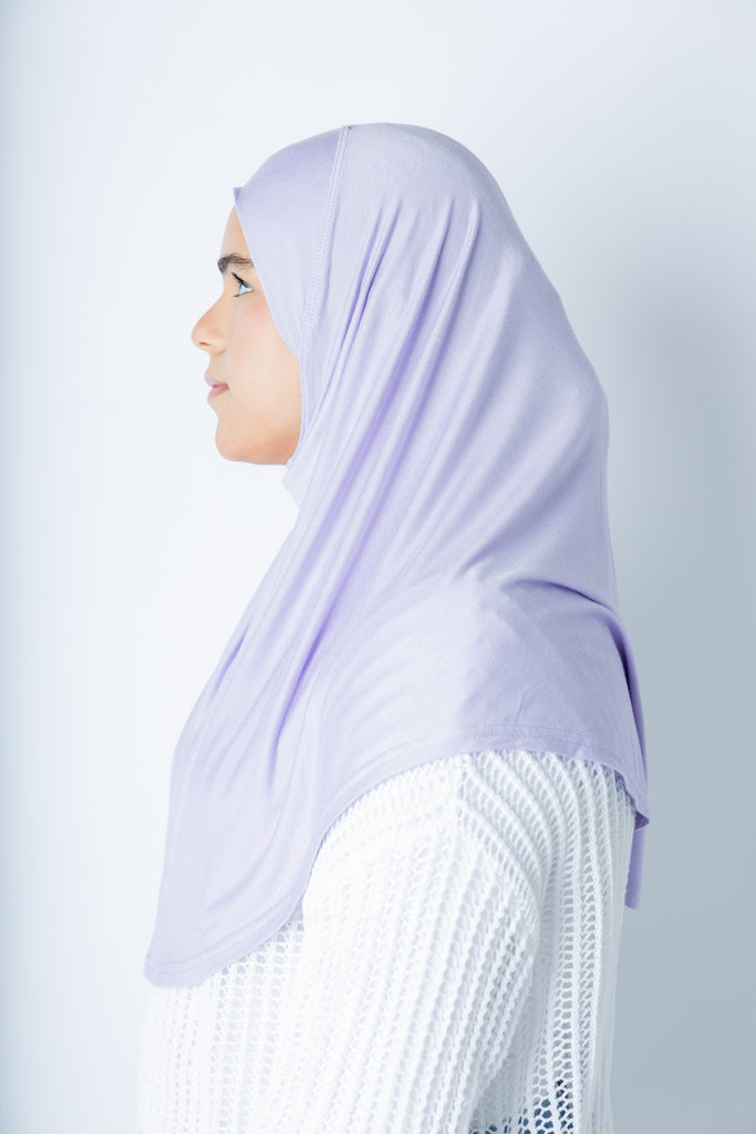 One Piece Slip on Jersey Hijab - Lilac