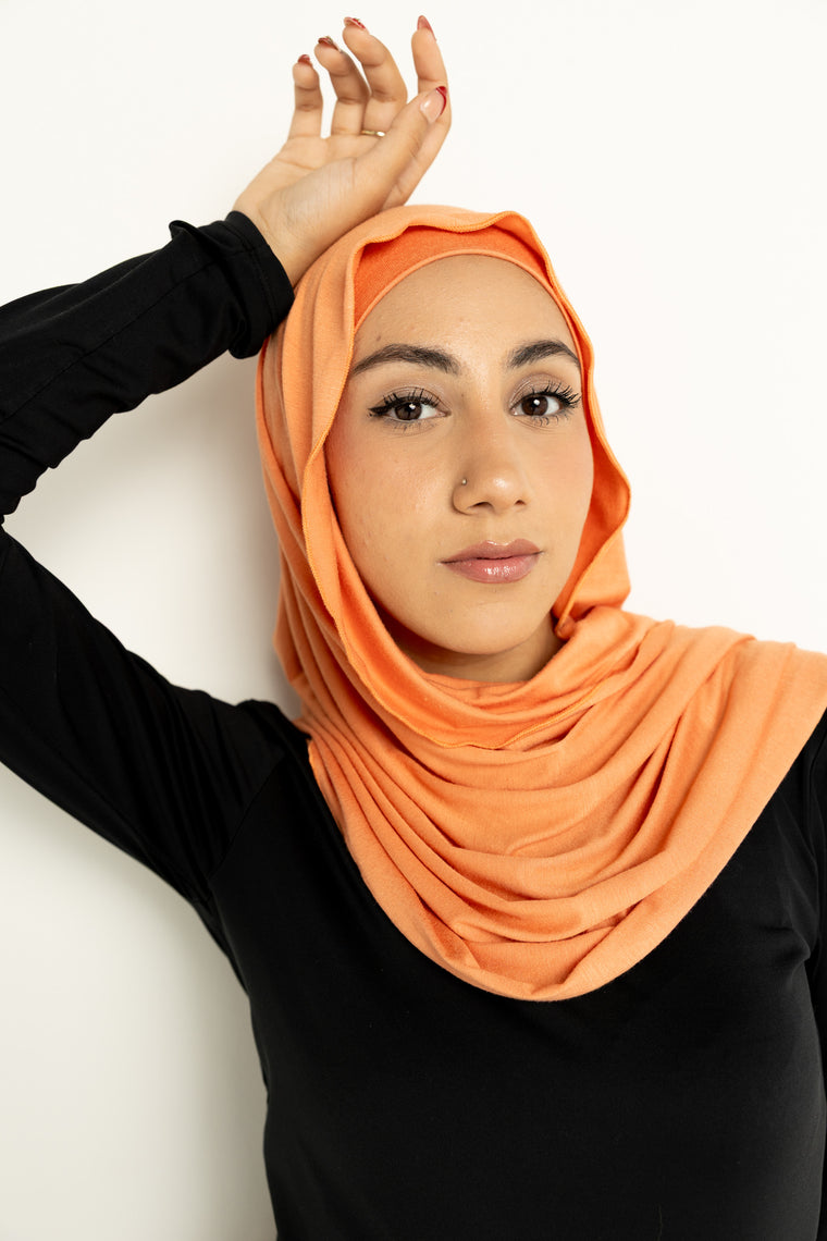 Jersey Hijab + Matching Undercap Mango