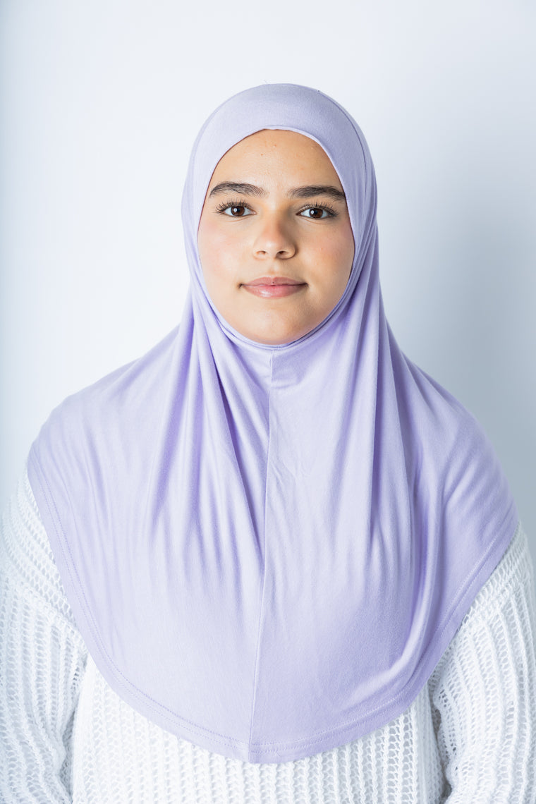 One Piece Slip on Jersey Hijab - Lilac