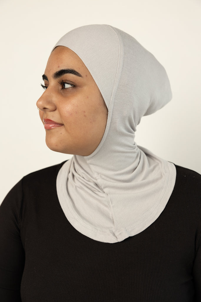 woman wear a full coverage ninja undercap