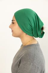 green under scarf tube cap for hijab