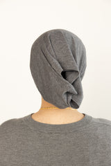 dark heathered gray under scarf tube cap for hijab