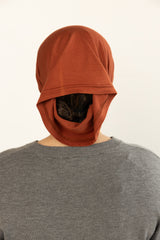 burnt orange under scarf tube cap for hijab