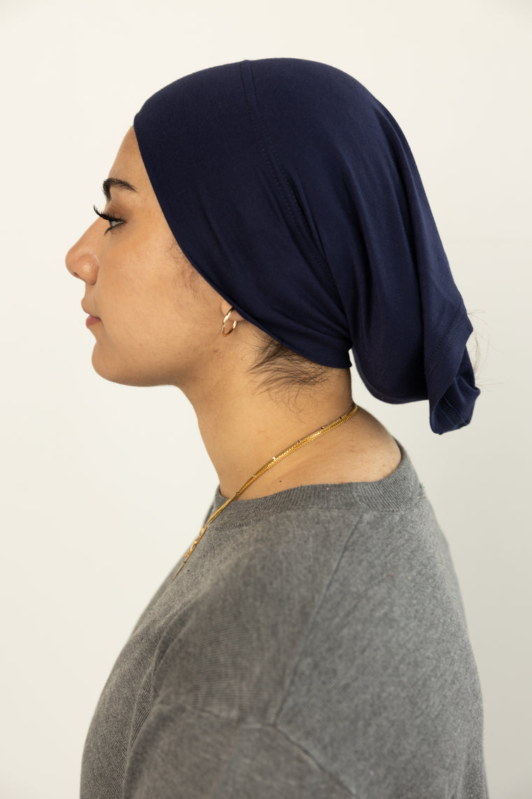 navy blue under scarf tube cap for hijab