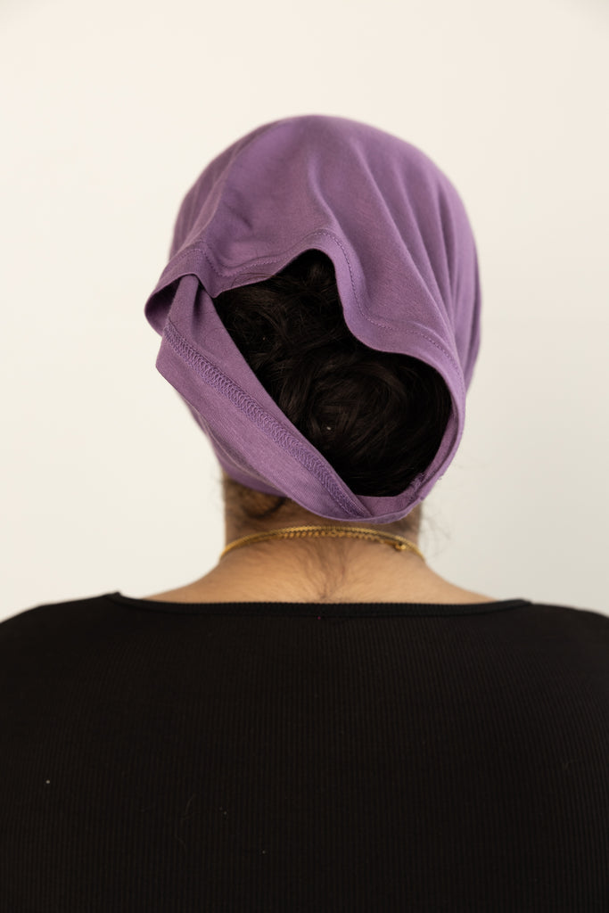 iris purple under scarf tube cap for hijab