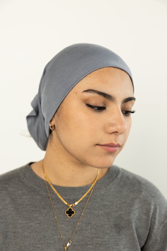 denim blue under scarf tube cap for hijab