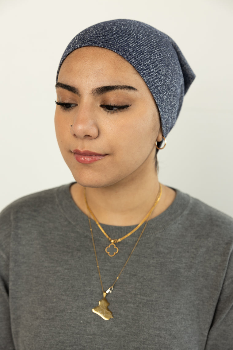 Shimmer Under Scarf - Navy Blue