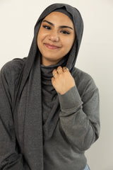 heather gray dark jersey hijab