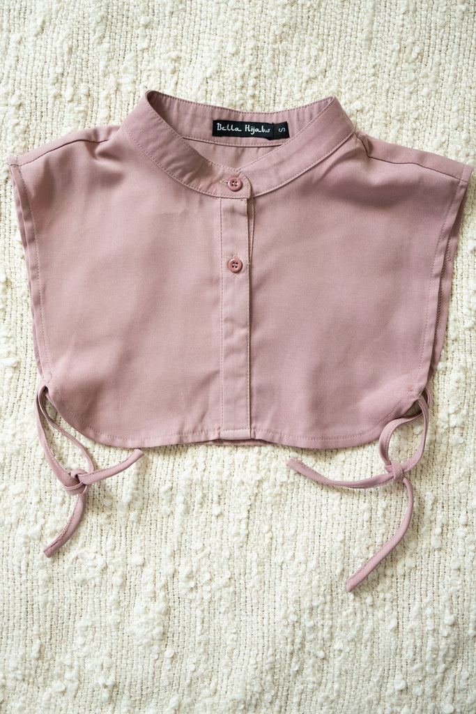 mauve fake collar with buttons