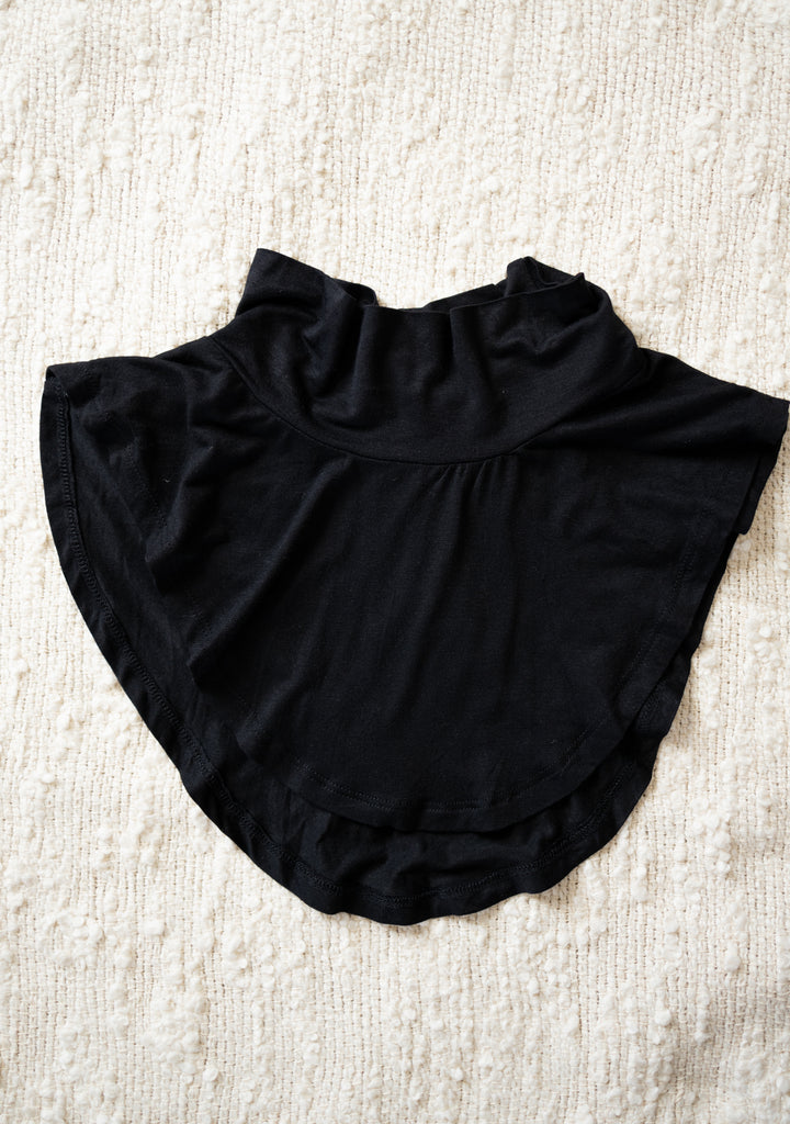 dickie jersey mock neck collar in black