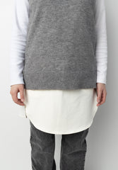 sporty fake shirt extender tennis skirt with pockets layered with sweater vest