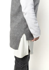 sporty fake shirt extender tennis skirt with pockets layered with sweater vest