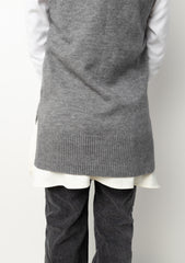 sporty fake shirt extender tennis skirt with pockets layered with sweater vest