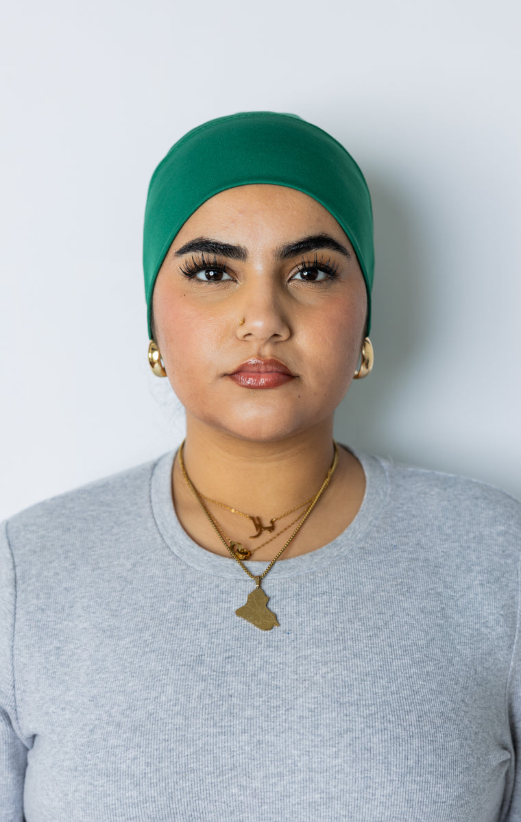 Under Scarf Tube Cap - Forest Green