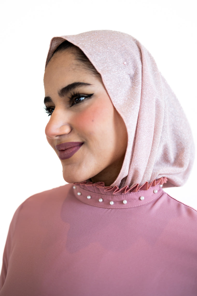 Shimmer Jersey Hijab - Light Pink