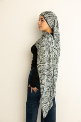 snake skin animal print modal hijab in size standard 