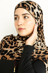 the Classic Leopard hijab modal cheetah print in standard size 