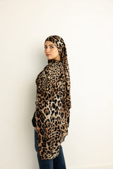 the Classic Leopard hijab modal cheetah print in standard size 