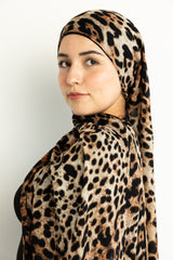 the Classic Leopard hijab modal cheetah print in standard size 