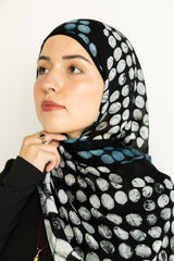 Mysterious, bold, and effortlessly chic—the Midnight Serpent Modal Hijab