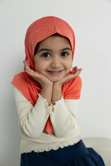 slip on baby girl hijab with jewels