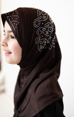 slip on baby girl hijab with jewels