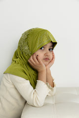 slip on baby girl hijab with jewels