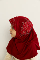 slip on baby girl hijab with jewels