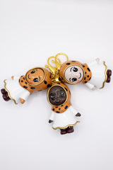 Decorative keychain with hijabi cartoon character design on a white background