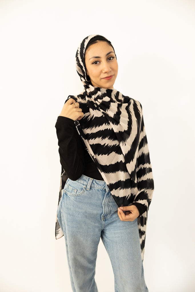Modal Hijab - Moonlit Zebra